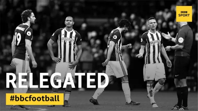 West Brom relegated