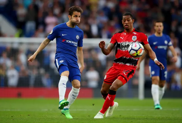 Cesc Fabregas and Rajiv van La Parra