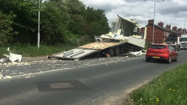 Doncaster Road lorry crash