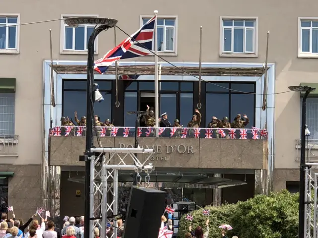 Liberation Day flag flying