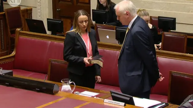 Elaine Dolan takes the oath