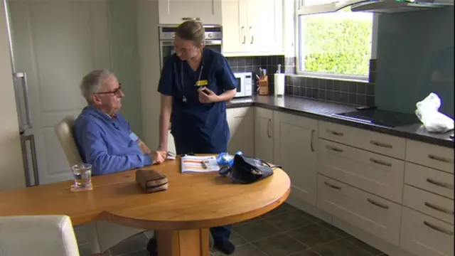 Nurse treats patient at home