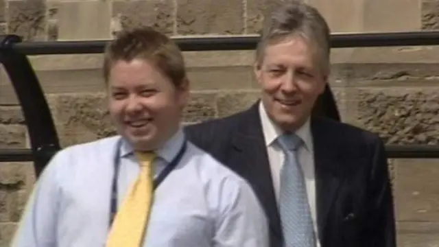 Timothy Johnston (left) with Peter Robinson