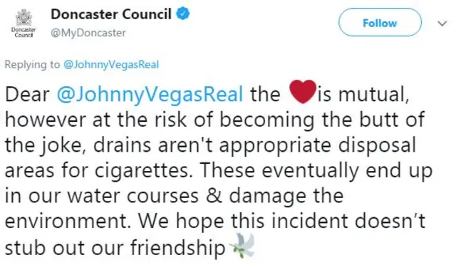 Doncaster Council tweet