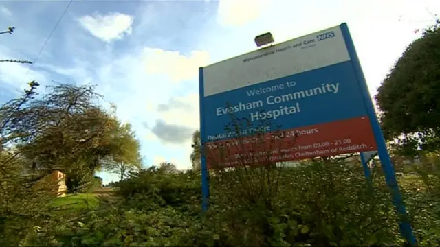 Sign for Evesham Community Hospital