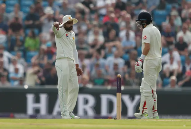 Pakistan's Mohammad Amir gestures