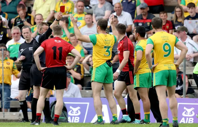 Donegal's Neil McGee is sent off