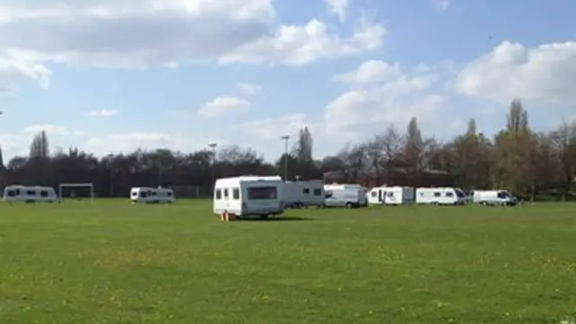 Caravans on Wolstanton Marsh