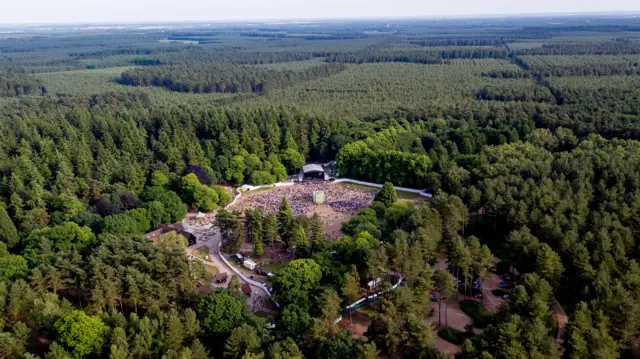 Stage set up in Thetford Forest