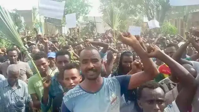 Protesters in Badme