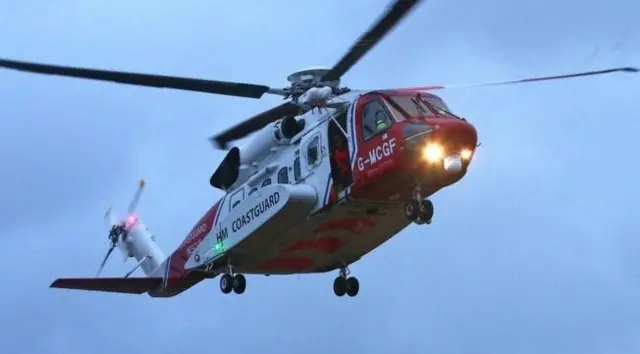 Coastguard helicopter