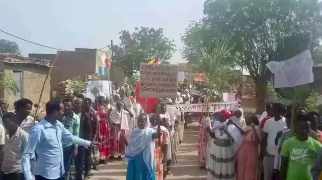 Protesters in Badme