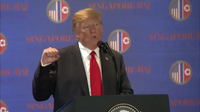 Donald Trump speaking at press conference