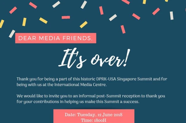 Invitation from Singapore government