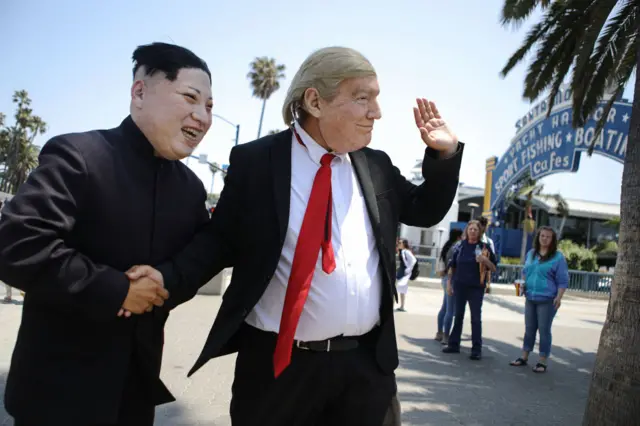 Impersonators at the Santa Monica pier