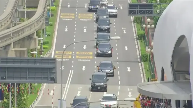 motorcade leaves sentosa