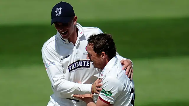 George Bartlett congratulates Josh Davey