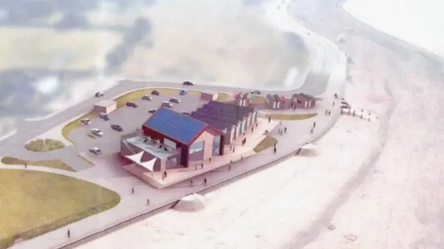 Artist impression of the Grenadier watersports centre plans