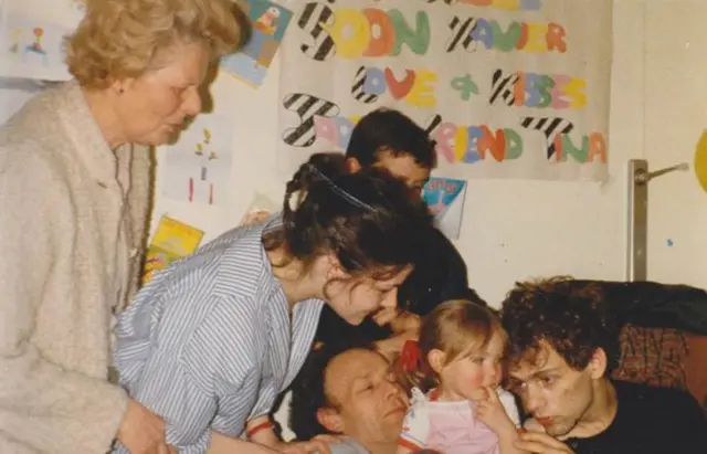 Xavier (pictured bottom right) celebrating his 19th birthday at Maudsley Psychiatric Hospital in south London