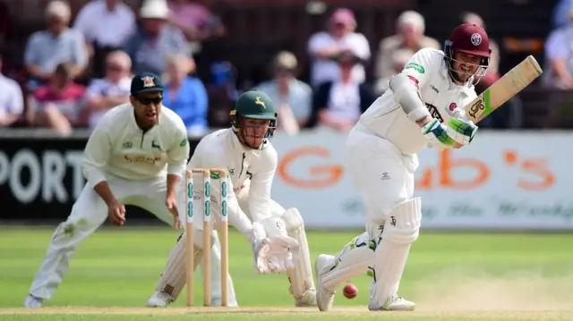 Steven Davies batting against Notts