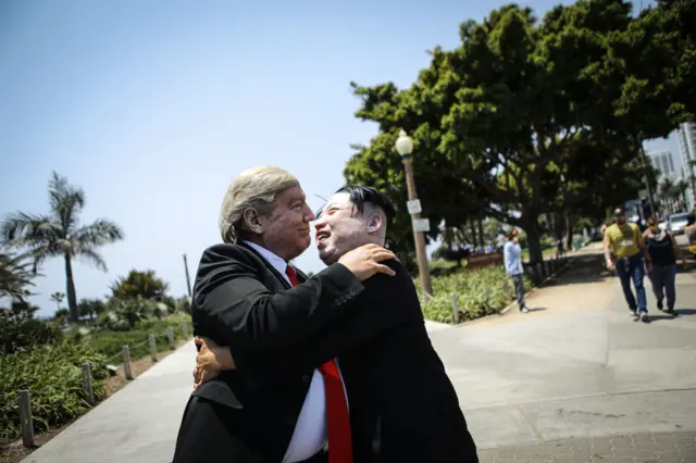 Impersonators at the Santa Monica pier