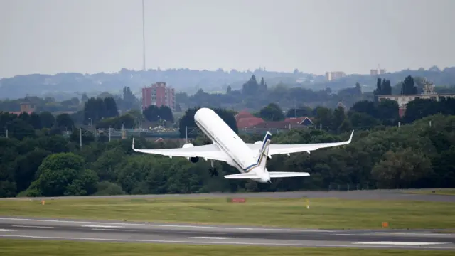 Plane carrying England squad leaves Birmingham