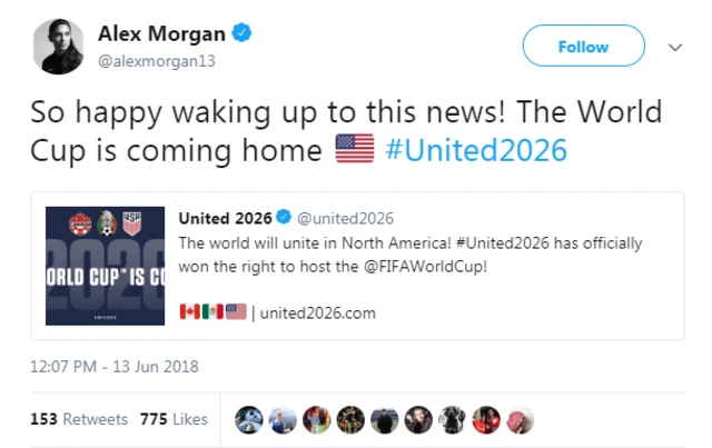 Alex Morgan tweet