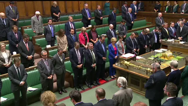 MPs observing a minute's silence for Grenfell Tower