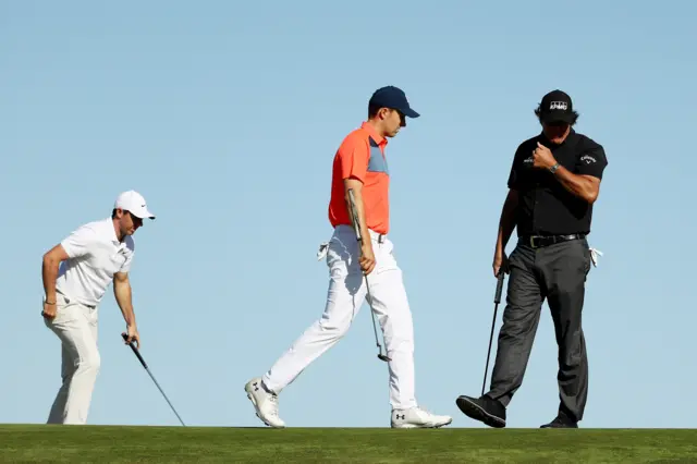 Rory McIlroy, Jordan Spieth and Phil Mickelson