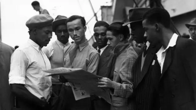 Newly arrived migrants on the Empire Windrush, 22nd June 1948