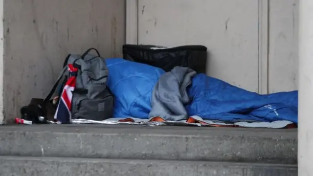 A homeless sleeper