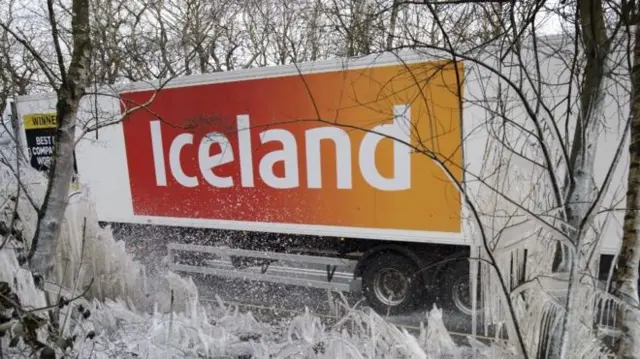 Iceland delivery truck