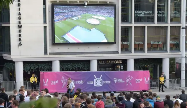 Big screen in Millennium Square