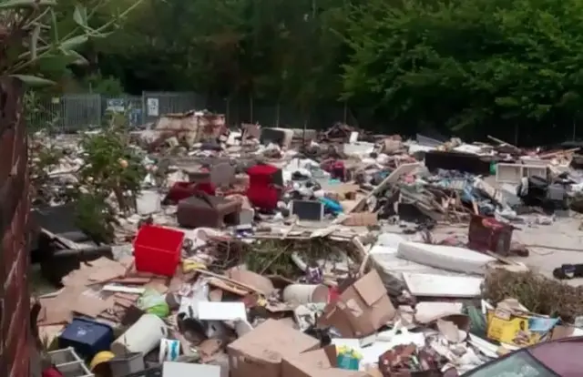 Rubbish in car park