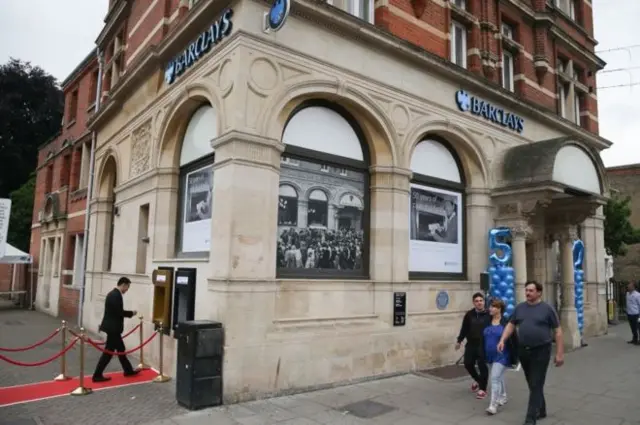 A Barclays bank branch