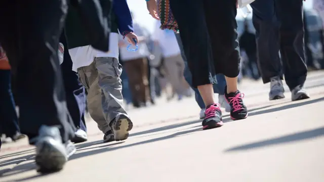 People walking