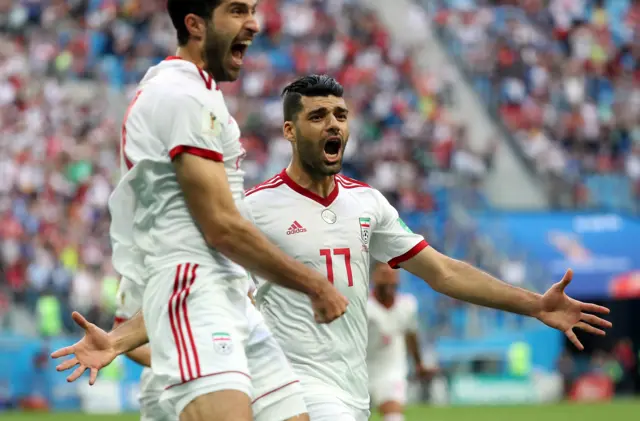 Iran celebrate