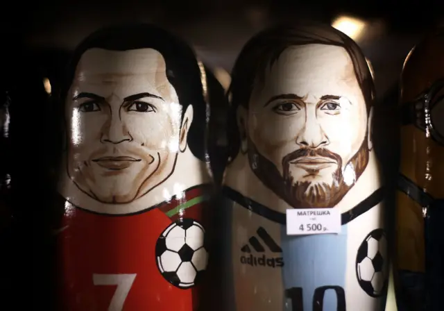 Cristiano Ronaldo, Lionel Messi Russian dolls