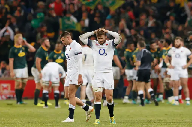 Elliot Daly of England after defeat against South Africa