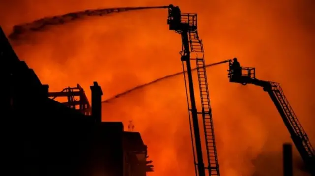 Firefighters tackle art school blaze