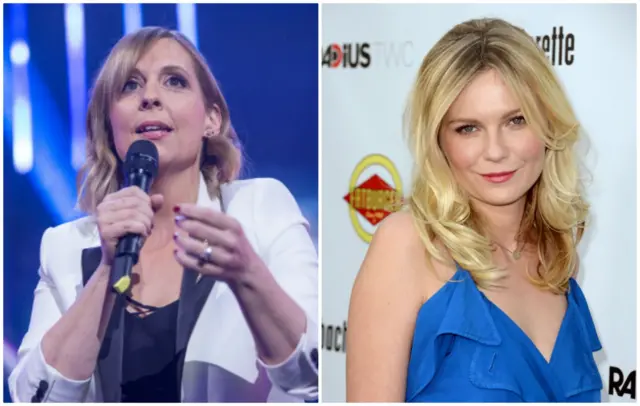 Mel Giedroyc (left) and Kirsten Dunst