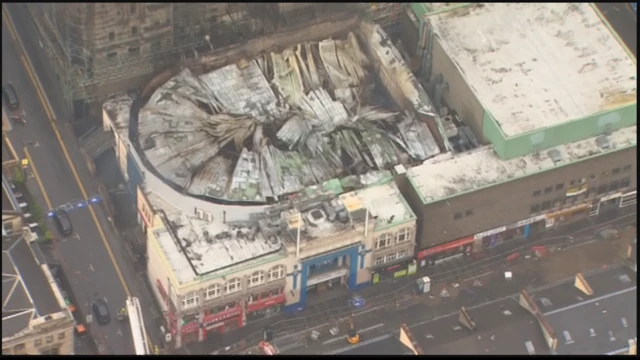 The ABC music venue on Sauchiehall Street backs on to the school of art. Its domed roof has collapsed