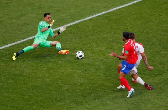 Keylor Navas makes a save