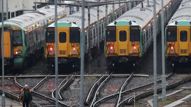 Trains at station