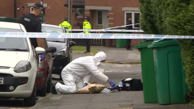 Police in the Radford area of Nottingham