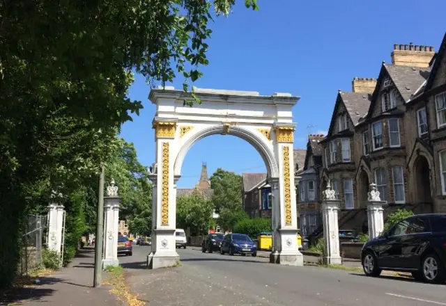 The archway at Pearson Park in Hull