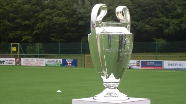 Champions League trophy at Park Hall