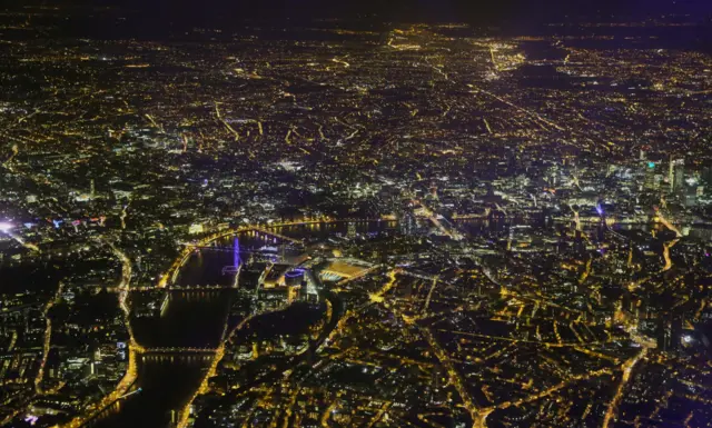 London at night