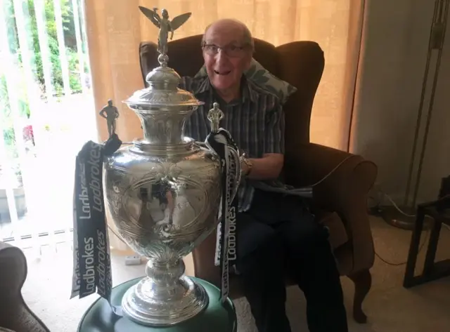 Eric with the Rugby League Challenge Cup