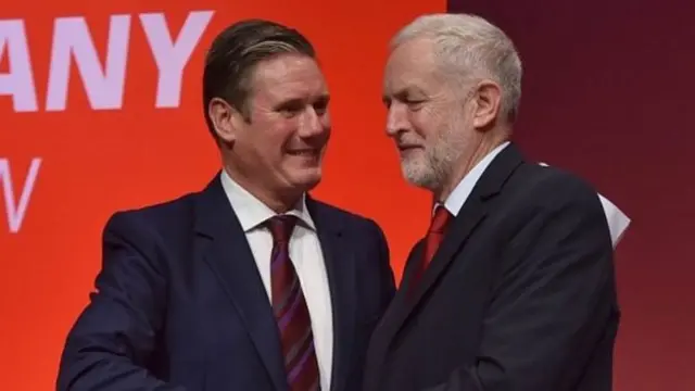 Keir Starmer and Jeremy Corbyn